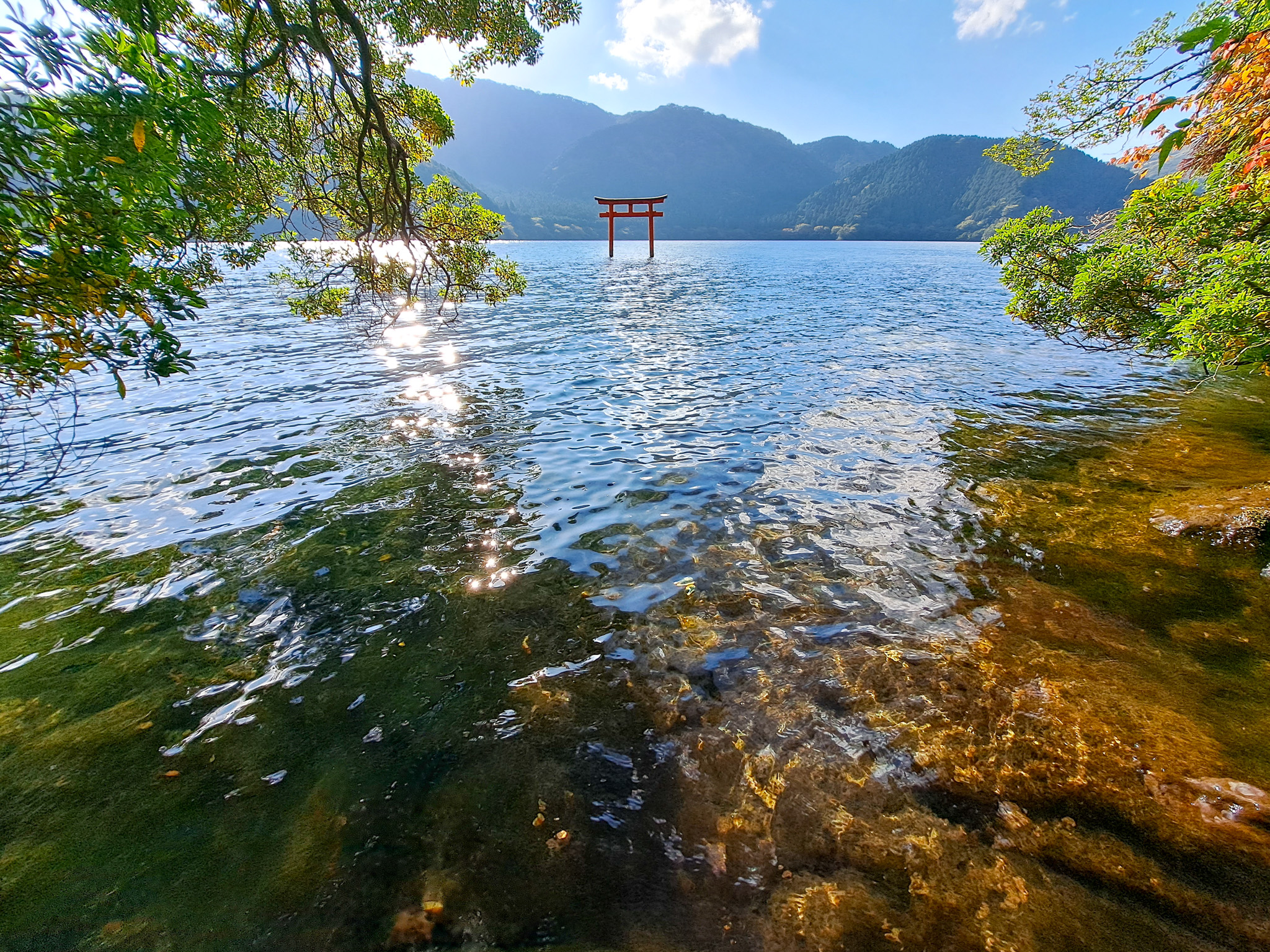 Torii-Tor im See, Kyushu